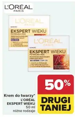 Carrefour Krem odżywczy do twarzy na noc L'oreal Ekspert Wieku 70+ oferta