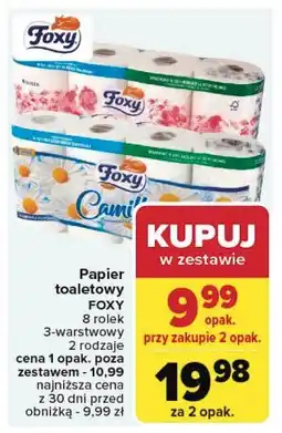 Carrefour Papier toaletowy Foxy Jedwab oferta