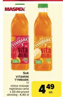 Carrefour Sok banan-marchew-jabłko Tymbark Vitamini oferta