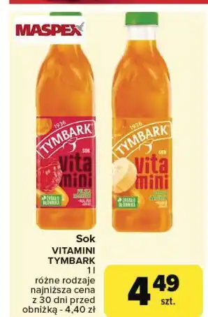 Carrefour Sok banan-marchew-jabłko Tymbark Vitamini oferta