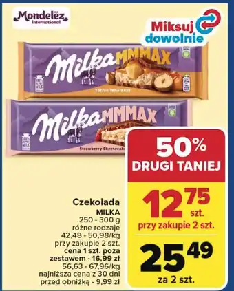 Carrefour Czekolada strawberry cheesecake Milka Mmmax oferta