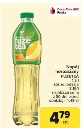 Carrefour Napój green ice tea citrus Fuzetea oferta