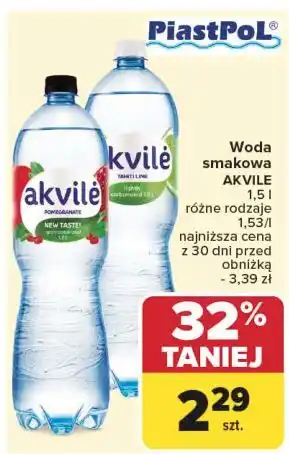 Carrefour Woda malinowa Akvile oferta