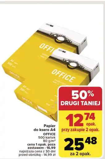 Carrefour P0apier kserograficzny Office Products oferta