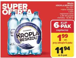 Carrefour Woda gazowana Kropla Beskidu oferta