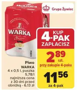 Carrefour Piwo Warka oferta