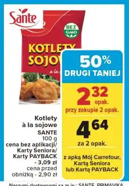 Carrefour Kotlety sojowe a'la schabowe Sante oferta