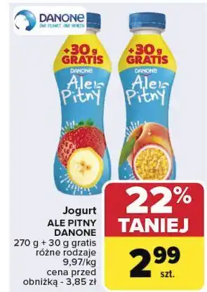 Carrefour Jogurt brzoskwinia-marakuja Danone Ale Pitny oferta