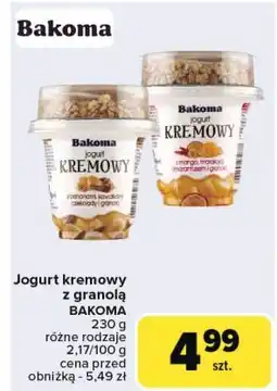 Carrefour Jogurt z mango marakują i granolą Bakoma Kremowy oferta