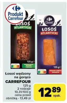 Carrefour Łosoś atlantycki wędzony na gorąco Carrefour oferta