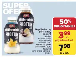 Carrefour Napój mleczny czekoladowo-bananowy Mullermilch Protein oferta