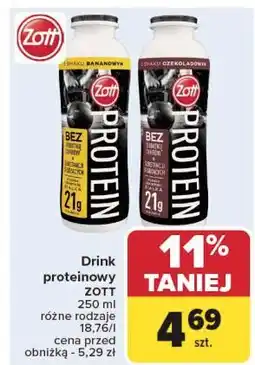 Carrefour Napój proteinowy waniliowy Zott Protein oferta