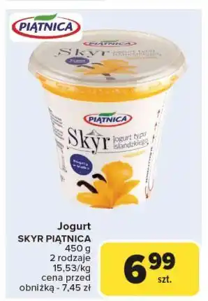 Carrefour Jogurt typu islandzkiego waniliowy Piątnica Skyr oferta