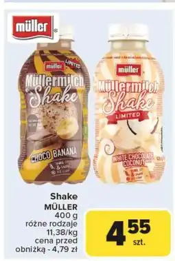 Carrefour Napój mleczny white chocolate&coconut Mullermilch Shake oferta