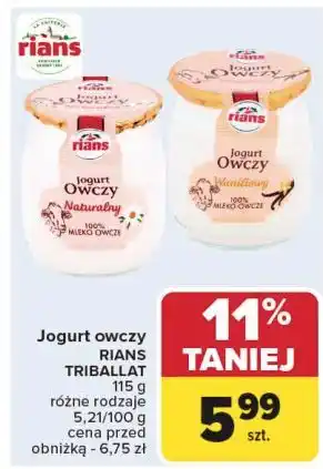 Carrefour Jogurt owczy waniliowy Rians oferta