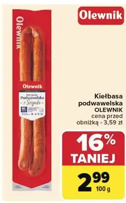 Carrefour Kiełbasa podwawelska Olewnik oferta