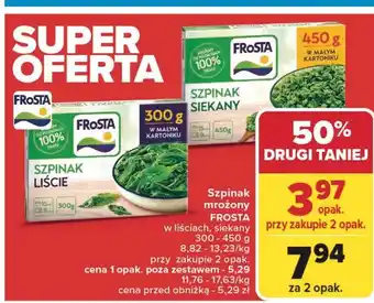 Carrefour Szpinak siekany bez przypraw Frosta oferta