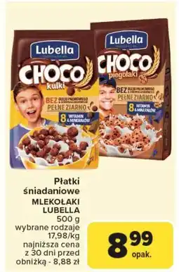 Carrefour Płatki piegołaki Lubella Mlekołaki oferta