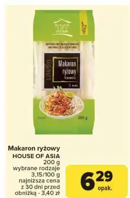 Carrefour Makaron ryżowy 5 mm House Of Asia oferta