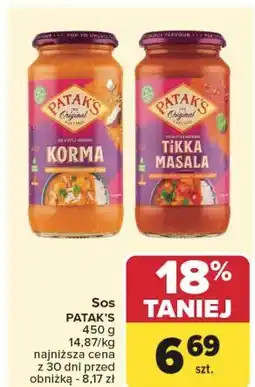 Carrefour Sos tikka masala Patak's oferta