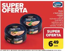 Carrefour Tuńczyk stek z kroplą sosu własnego Lisner oferta