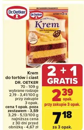 Carrefour Krem do tortów ajerkoniakowy Dr. Oetker oferta