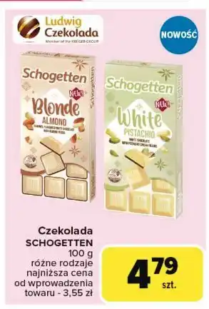 Carrefour Czekolada white pistachio Schogetten oferta