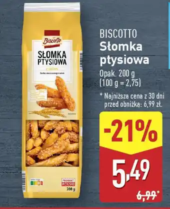 ALDI BISCOTTO Słomka ptysiowa oferta