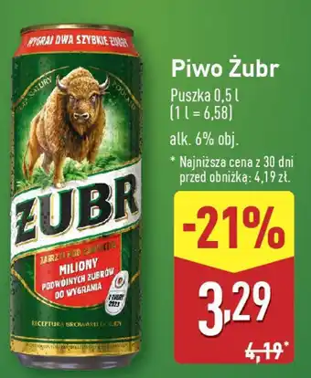 ALDI Piwo Żubr oferta