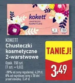 ALDI KOKETT Chusteczki kosmetyczne 2-warstwowe oferta