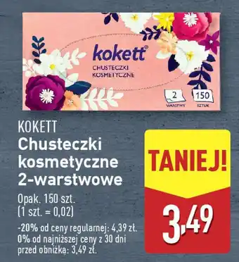 ALDI KOKETT Chusteczki kosmetyczne 2-warstwowe oferta