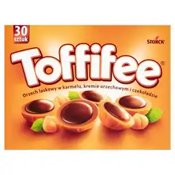 Auchan Toffifee Orzech laskowy w karmelu kremie orzechowym i czekoladzie 250 g (30 sztuk) oferta