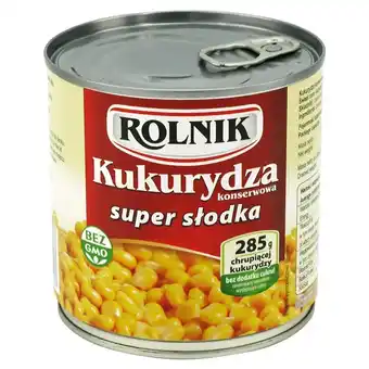 Auchan Rolnik Kukurydza konserwowa super słodka 340 g oferta