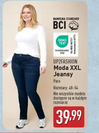 ALDI UP2FASHION Moda XXL Jeansy oferta