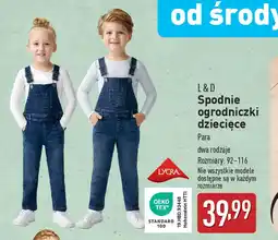 ALDI L&D Spodnie ogrodniczki dziecięce oferta