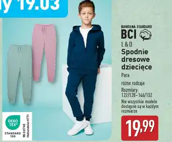 ALDI L&D Spodnie dresowe dziecięce oferta