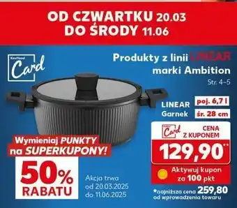 Kaufland Garnek linear 28 cm Ambition oferta