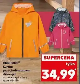 Kaufland Kurtka przeciwdeszczowa dziewczęca 86-128 Kuniboo oferta