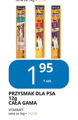 E.Leclerc Przysmaki hypoallergenic z indykiem i strusiem Vitakraft Beef Stick oferta