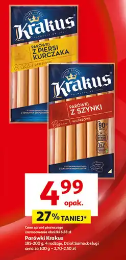 Auchan Parówki z szynki Krakus Animex oferta