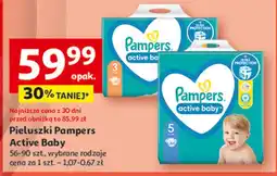 Auchan Pieluchy dla dzieci 3 midi Pampers Active Baby oferta