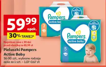 Auchan Pieluchy dla dzieci 3 midi Pampers Active Baby oferta