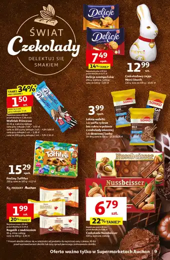 Auchan Ciastka z galaretką wiśniową Delicje Szampańskie oferta