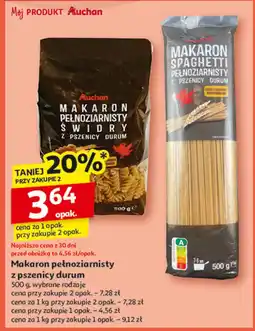 Auchan Makaron spaghetti durum Auchan Różnorodne (Logo Czerwone) oferta