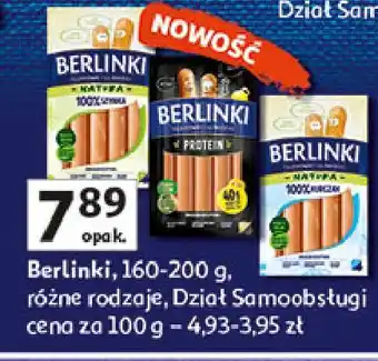 Auchan Parówki z kurczaka Morliny Berlinki Natura oferta