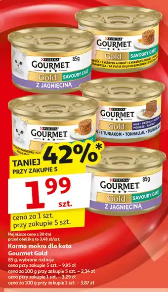 Auchan Karma dla kota kurczak Purina Gourmet Gold oferta