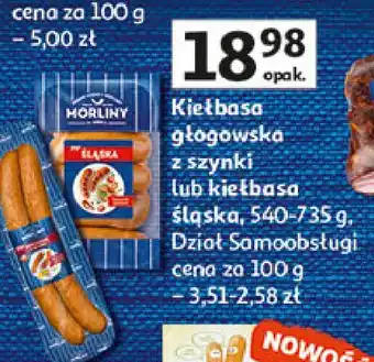 Auchan Kiełbasa głogowska z szynki Morliny oferta