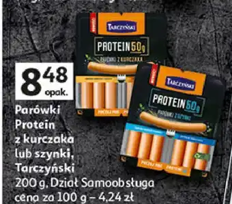 Auchan Parówki z szynki Tarczyński Protein oferta