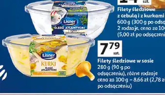 Auchan Filety śledziowe w sosie śmietanowym Lisner oferta