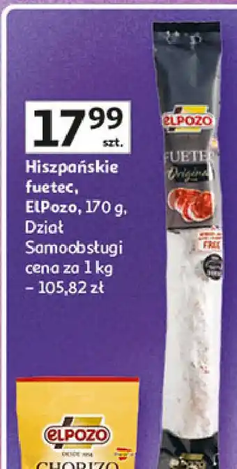 Auchan Fuetec hiszpański Elpozo oferta